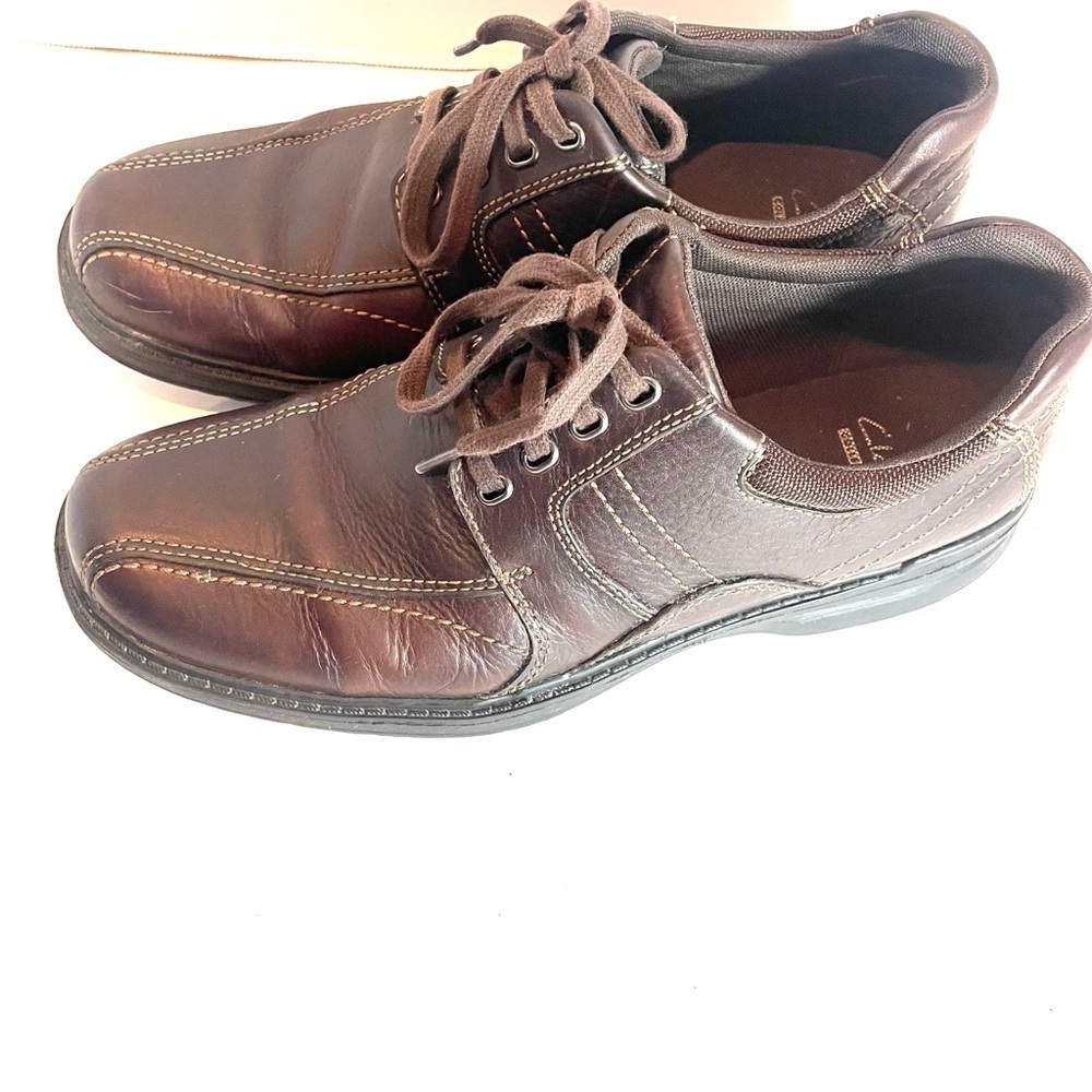 Clarks Sherwin Limit Men’s Brown Leather Oxford Shoes Size 11 M - Picture 6 of 12